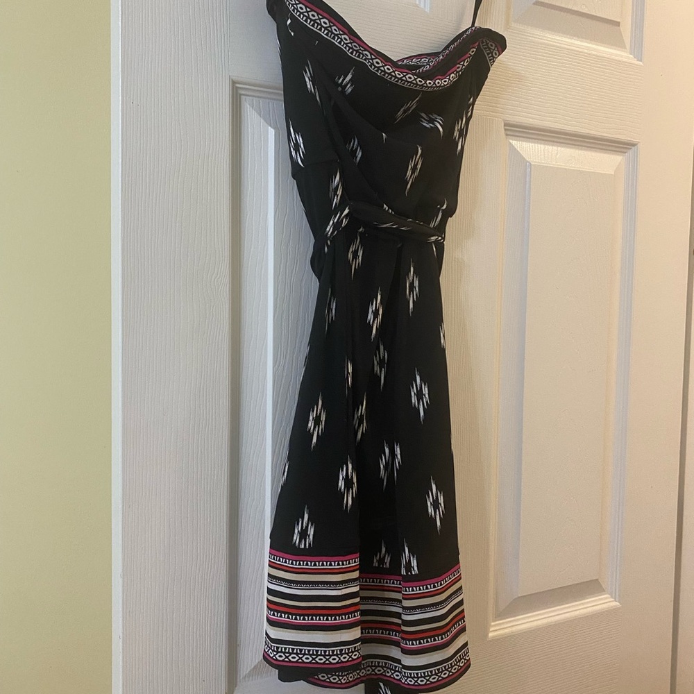 Black Patterned Women's Dress